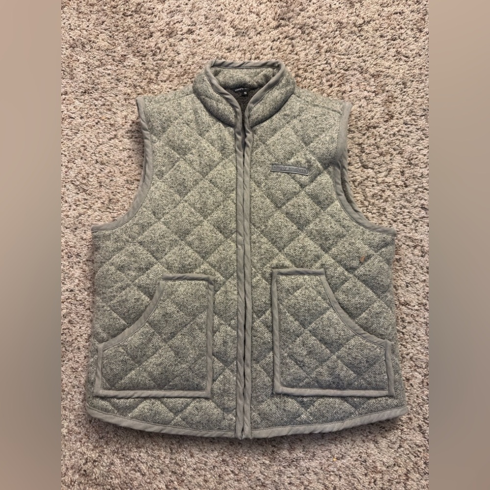 Simply Southern Gray Quilted Vest